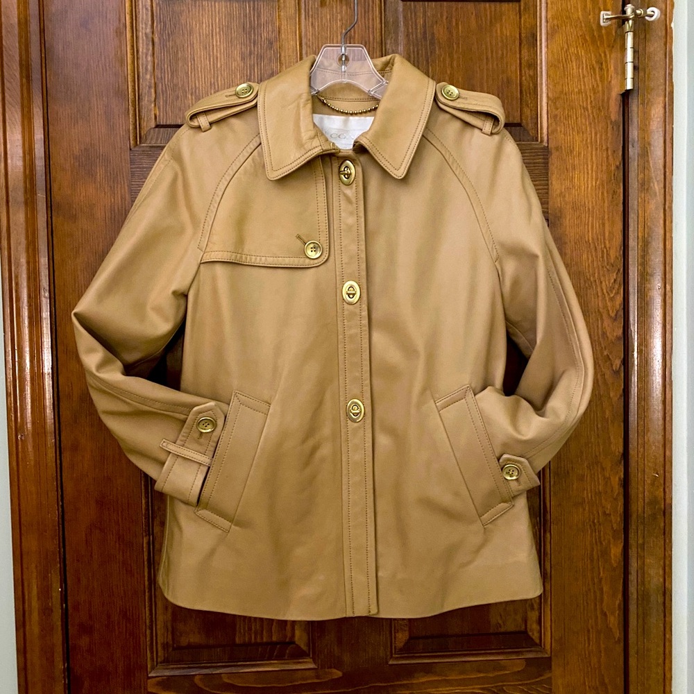 Coach Leather Peacoat